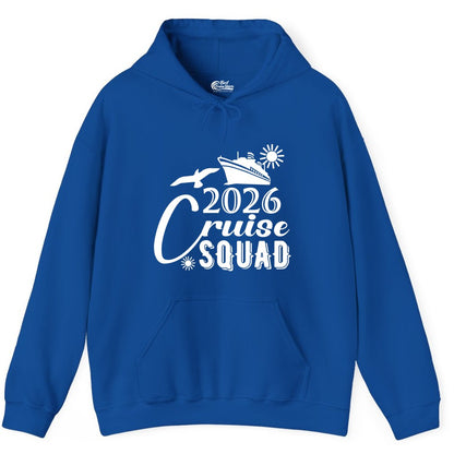 2026 Cruise Squad Shirt - Matching Cruise Shirts for Group Fun (Hoodie) in Royal - 2026 Cruise Squad Shirt Nautical Group Matching Family Vacation Tee