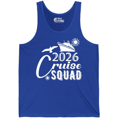 2026 Cruise Squad Shirt - Matching Cruise Shirts for Group Fun (Tank Top) in True Royal - 2026 Cruise Squad Shirt Nautical Group Matching Family Vacation Tee