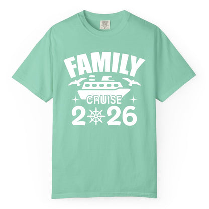 Family Cruise 2026 Shirt - Matching Cruise Vacation Shirt for Families (Comfort Color) in Island Reef - Family Cruise 2026 Matching Nautical Ship Shirt for Group Trips