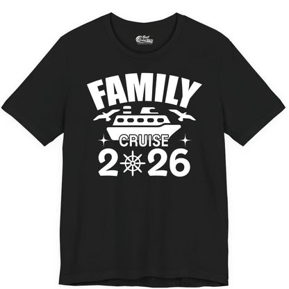 Family Cruise 2026 Shirt - Matching Cruise Vacation Shirt for Families (Premium Tee) in Black - Family Cruise 2026 Matching Nautical Ship Shirt for Group Trips