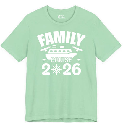 Family Cruise 2026 Shirt - Matching Cruise Vacation Shirt for Families (Premium Tee) in Mint - Family Cruise 2026 Matching Nautical Ship Shirt for Group Trips