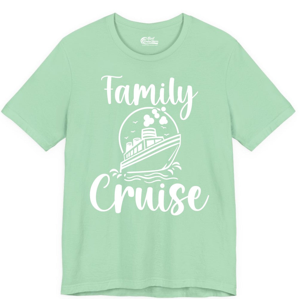 Family Cruise Shirt - Fun Group Cruise Shirt for Vacation Trips (Premium Tee) in Mint - Family Cruise Shirt - Playful Nautical Ship Graphic Group Cruise Tee