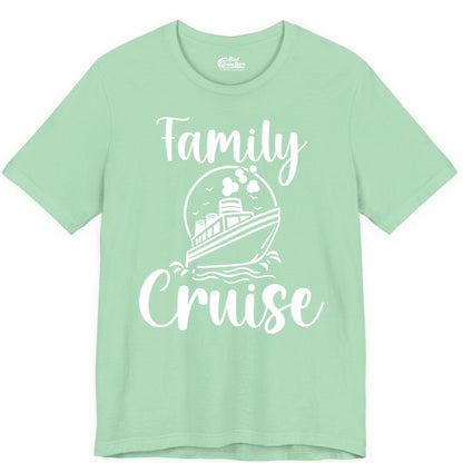 Family Cruise Shirt - Fun Group Cruise Shirt for Vacation Trips (Premium Tee) in Mint - Family Cruise Shirt - Playful Nautical Ship Graphic Group Cruise Tee