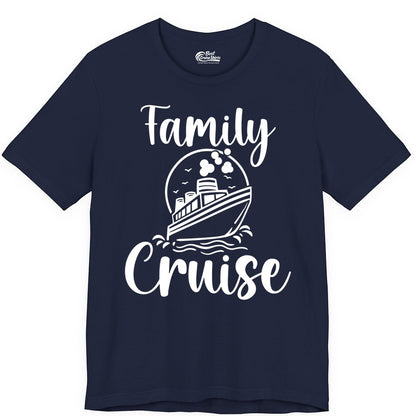 Family Cruise Shirt - Fun Group Cruise Shirt for Vacation Trips (Premium Tee) in Navy - Family Cruise Shirt - Playful Nautical Ship Graphic Group Cruise Tee