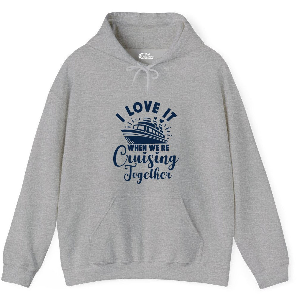 Romantic Cruise Ship Cruising Together Shirt With Hearts Design Hoodie - View 8 - Best Cruise Shirts