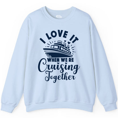 Romantic Cruise Ship Cruising Together Shirt With Hearts Design Sweatshirt - View 4 - Best Cruise Shirts