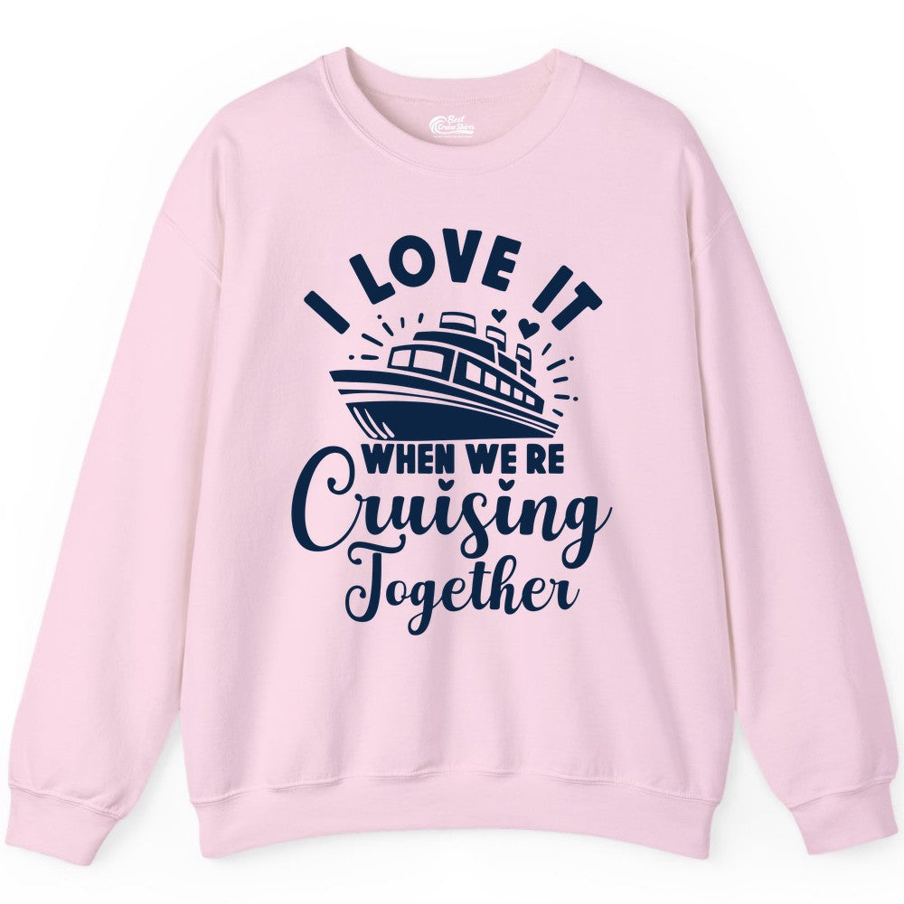 Romantic Cruise Ship Cruising Together Shirt With Hearts Design Sweatshirt - View 5 - Best Cruise Shirts
