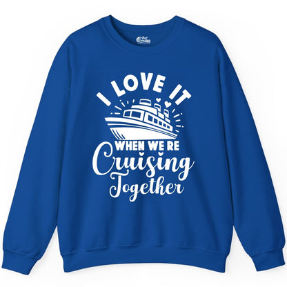 Romantic Cruise Ship Cruising Together Shirt With Hearts Design Sweatshirt - View 6 - Best Cruise Shirts