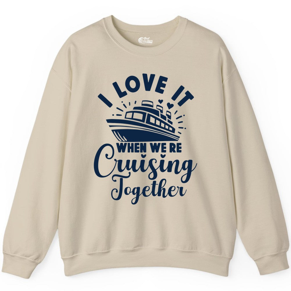 Romantic Cruise Ship Cruising Together Shirt With Hearts Design Sweatshirt - View 7 - Best Cruise Shirts