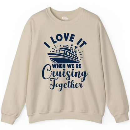 Romantic Cruise Ship Cruising Together Shirt With Hearts Design Sweatshirt - View 7 - Best Cruise Shirts