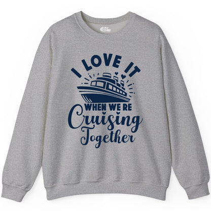 Romantic Cruise Ship Cruising Together Shirt With Hearts Design Sweatshirt - View 8 - Best Cruise Shirts