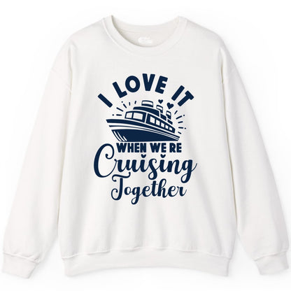 Romantic Cruise Ship Cruising Together Shirt With Hearts Design Sweatshirt - View 9 - Best Cruise Shirts