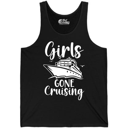 Girls Cruise Shirt - Fun Group Vacation Apparel for Ladies Trips (Tank Top) in Black - Girls Gone Cruising Group Cruise Shirt - Fun Girls Trip Cruise Apparel