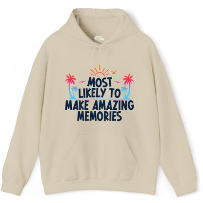 Most Likely To Make Amazing Memories Tropical Beach Trip Shirt Hoodie - View 7 - Best Cruise Shirts