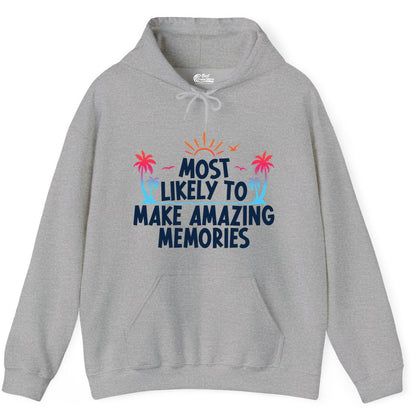 Most Likely To Make Amazing Memories Tropical Beach Trip Shirt Hoodie - View 8 - Best Cruise Shirts