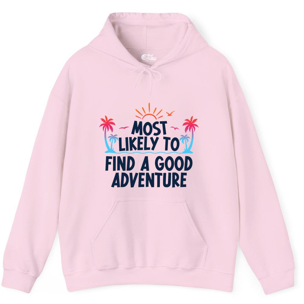 Tropical Adventure Shirt - Sunset Palm Trees Bold Motivational Design Hoodie - View 11 - Best Cruise Shirts