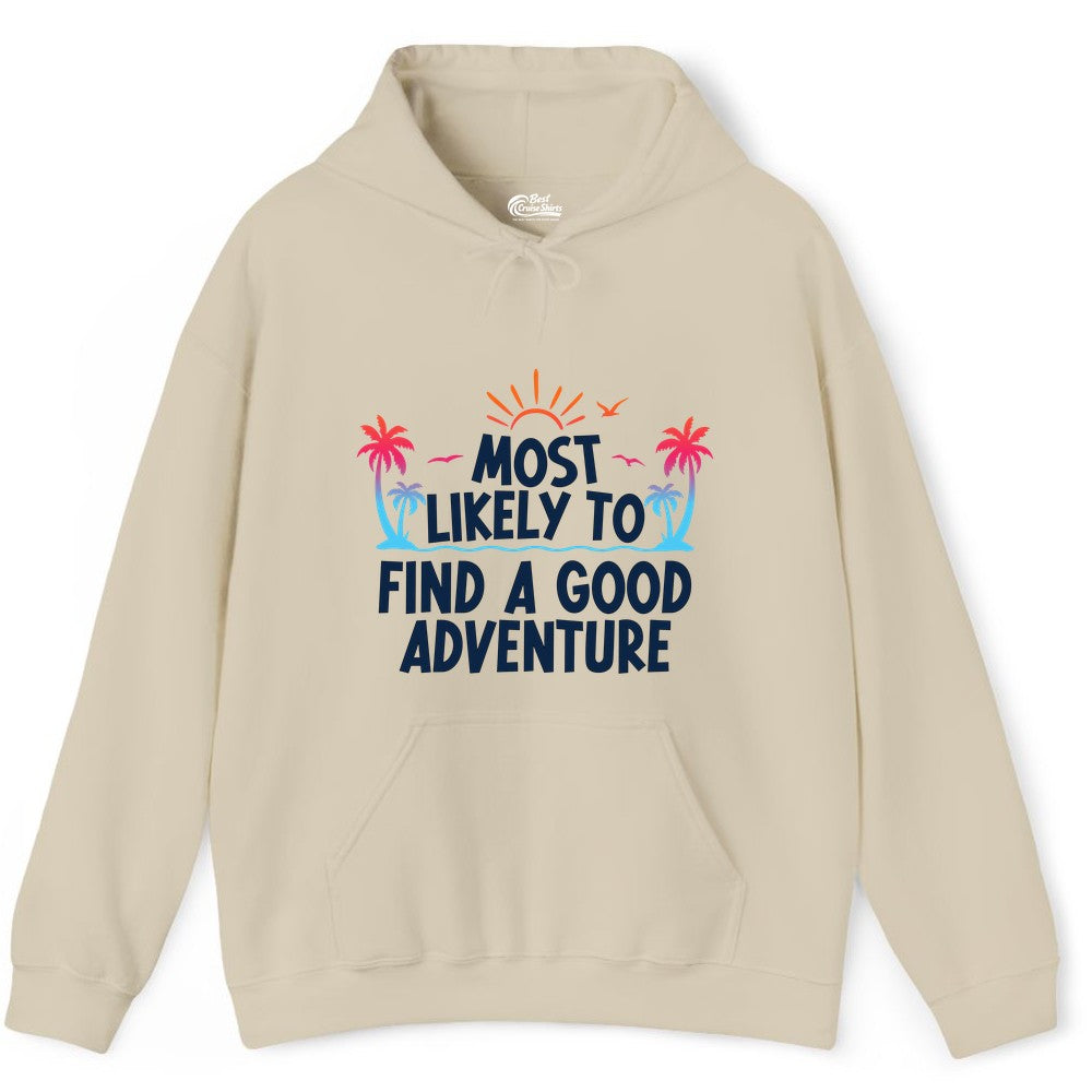Tropical Adventure Shirt - Sunset Palm Trees Bold Motivational Design Hoodie - View 7 - Best Cruise Shirts
