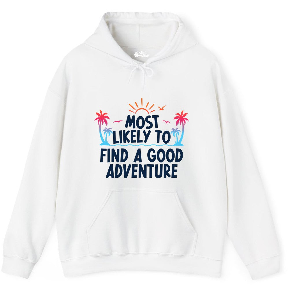 Tropical Adventure Shirt - Sunset Palm Trees Bold Motivational Design Hoodie - View 12 - Best Cruise Shirts