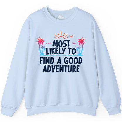 Tropical Adventure Shirt - Sunset Palm Trees Bold Motivational Design Sweatshirt - View 4 - Best Cruise Shirts