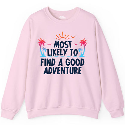 Tropical Adventure Shirt - Sunset Palm Trees Bold Motivational Design Sweatshirt - View 5 - Best Cruise Shirts