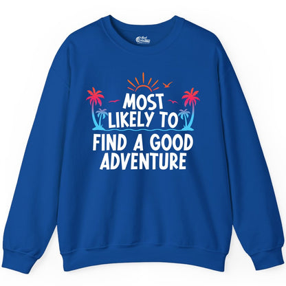 Tropical Adventure Shirt - Sunset Palm Trees Bold Motivational Design Sweatshirt - View 6 - Best Cruise Shirts