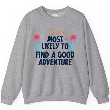 Tropical Adventure Shirt - Sunset Palm Trees Bold Motivational Design Sweatshirt - View 8 - Best Cruise Shirts