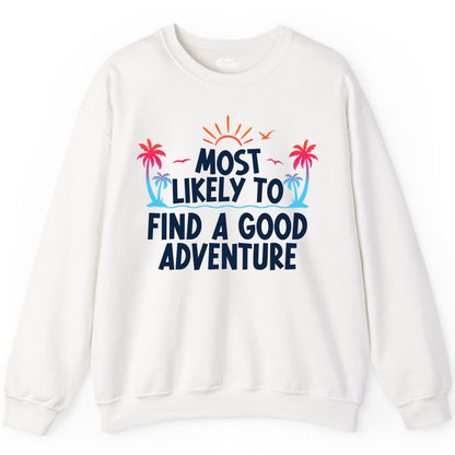 Tropical Adventure Shirt - Sunset Palm Trees Bold Motivational Design Sweatshirt - View 9 - Best Cruise Shirts