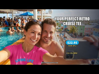 Cruise Ship Tropical Sunset Shirt - Retro Palm Caribbean Vacation Tee — T-Shirt - Video Demo
