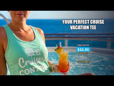 On Cruise Control Shirt - Nautical Icons and Bold White Lettering Tee — T-Shirt - Video Demo