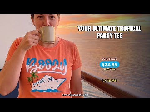 Bad and Boozy Cruise Shirt - Funny Tropical Drinking Party Tee — T-Shirt - Video Demo