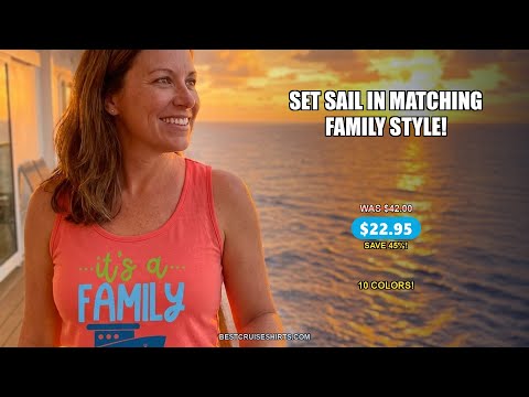 Family Cruise Trip Matching Shirts - Fun Ship Illustration Design — T-Shirt - Video Demo