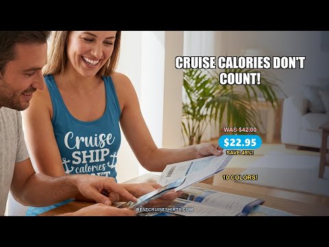 Cruise Ship Calories Don’t Count Shirt with Anchors Funny Nautical — T-Shirt - Video Demo