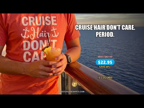 Cruise Hair Don't Care Nautical Anchor Shirt for Cruise Travelers — T-Shirt - Video Demo
