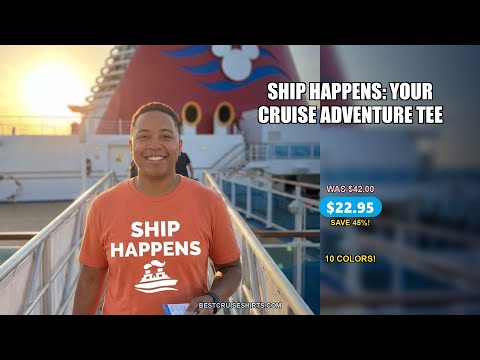 Ship Happens Shirt - Funny Cruise Ship Pun Tee With Simple Ship Graphic — T-Shirt - Video Demo