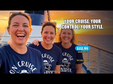 On Cruise Control Nautical Humor Shirt with Bold Ship and Waves — T-Shirt - Video Demo
