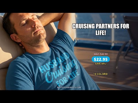 Husband and Wife Cruising Partners for Life Nautical Couples Shirt — T-Shirt - Video Demo