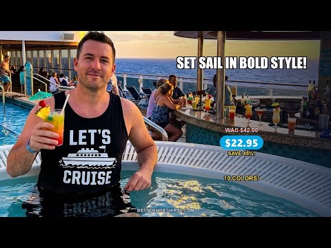 Let's Cruise Bold Nautical Cruise Ship Shirt for Vacation Travelers — T-Shirt - Video Demo