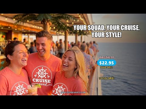 Cruise Squad Nautical Wheel Shirt - Rope and Fun Script Group Apparel — T-Shirt - Video Demo