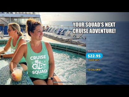 Cruise Squad Shirt - Fun Nautical Anchor Wine Glass Group Party Tee — T-Shirt - Video Demo