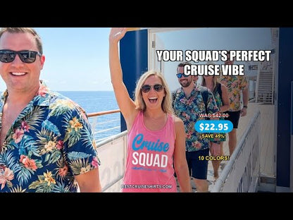 Cruise Squad Shirt - Tropical Group Vacation Nautical Island Design — T-Shirt - Video Demo