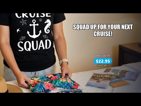Cruise Squad Shirt - Nautical Anchor Marine Animals Group Vacation Tee — T-Shirt - Video Demo