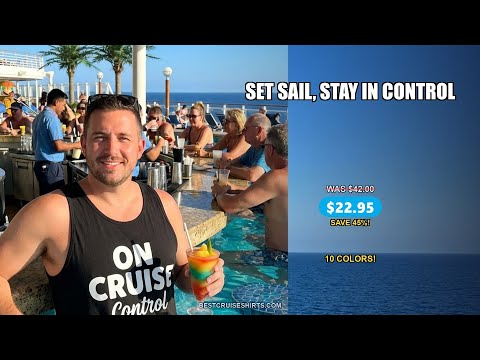 On Cruise Control Bold Fun Cruise Vacation Slogan Shirt — T-Shirt - Video Demo