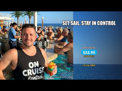 On Cruise Control Bold Fun Cruise Vacation Slogan Shirt — T-Shirt - Video Demo