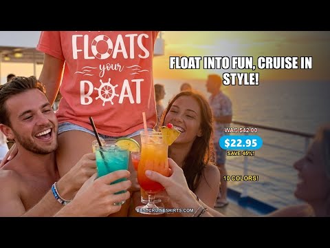 Whatever Floats Your Boat Nautical Humor Shirt With Whimsical Typography — T-Shirt - Video Demo