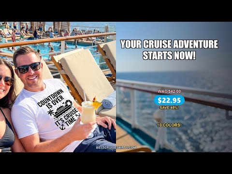 Countdown Is Over It’s Cruise Time Shirt - Nautical Family Vacation Apparel — T-Shirt - Video Demo