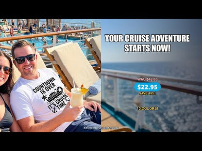 Countdown Is Over It’s Cruise Time Shirt - Nautical Family Vacation Apparel — T-Shirt - Video Demo