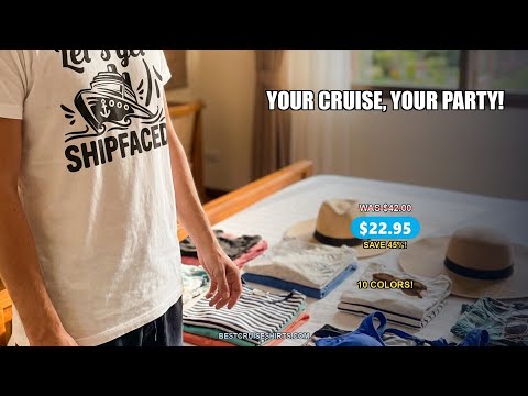 Let's Get Shipfaced Shirt - Funny Cruise Drinking Nautical Party Tee — T-Shirt - Video Demo