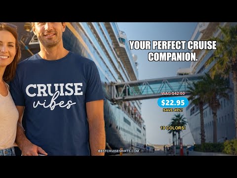 Cruise Vibes Shirt - Bold Modern Script Minimalist Cruise Apparel Design — T-Shirt - Video Demo