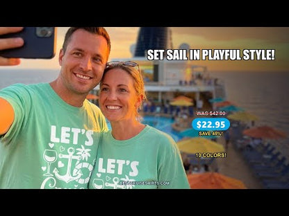 Let's Cruise Shirt - Playful Nautical Anchor Palm and Lifesaver Design — T-Shirt - Video Demo