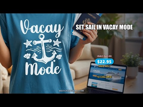 Vacay Mode Nautical Anchor Beach Shirt - Cruise Vacation Tee — T-Shirt - Video Demo